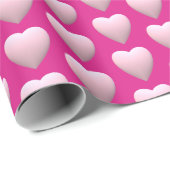 Pastel Pink Hearts Liebe Geschenkpapier (Rolleneckpunkt)