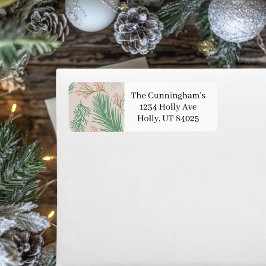 Pastel Pink Holly Christmas