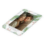 Pastel Pink Holly Christmas Magnet (Linke Seite)