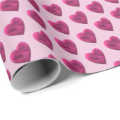 Pastel Pink hört einfache Minimal Geschenkpapier (Rolleneckpunkt)