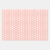 Pastel Pink Hübsche Blume Herz Polka Dots Geschenkpapier Set (Vorderseite 2)