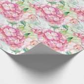 Pastel Pink Hydrangea Botanische Decoupage Craft o Geschenkpapier (Ecke)