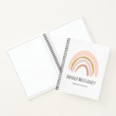 Pastel Pink & Imitate Glitzer Rainbow Boho Notizblock (Innenseite)