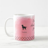 Pastel Pink Labrador Retriever Custom Photo & Name Kaffeetasse (Links)