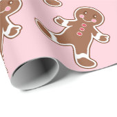 Pastel Pink Lebkuchen Kekse Packpapier (Rolleneckpunkt)