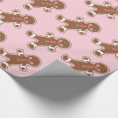 Pastel Pink Lebkuchen Kekse Packpapier (Ecke)