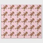 Pastel Pink Lebkuchen Kekse Packpapier (Flach)