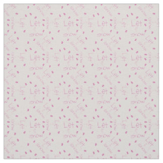 Pastel Pink "Let It Snow" Weihnachten Stoff