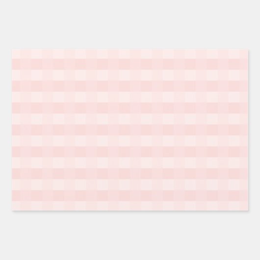 Pastel Pink Lila Blue Gingham Kariertes Muster Geschenkpapier Set (Vorderseite)