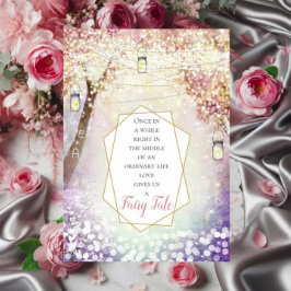 Pastel Pink Lila Blue Green Mairy Tale Hochzeit Einladung