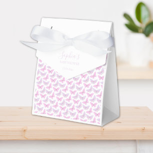 Pastel Pink Lila Butterfly Script Kinderdusche Geschenkschachtel