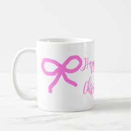 Pastel pink lila glücklich 1. Weihnachtsbogenname  Kaffeetasse