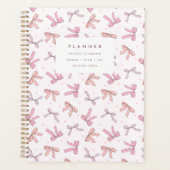 Pastel Pink & Lilac Bow Coquette Planner Planer (Vorderseite)