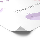 Pastel Pink Lilac Whale Favoriten Poster (Ecke)