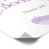 Pastel Pink Lilac Whale Gästebuch (Ecke)