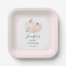 Pastel Pink Little Pumpkin Floral Baby Girl Dusche