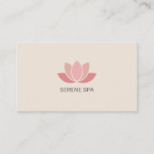 Pastel Pink Lotus Flower - Spa Salon Visitenkarte (Vorderseite)