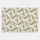 Pastel Pink Magnolia Rose Geschenkpapier Set (Vorderseite 2)