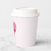 Pastel Pink "Mama" Paper Cup mit Herz Pappbecher (Links)