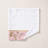 PASTEL PINK MARBLE GOLD BADEZIMMER TOWEL SET (Waschlappen)