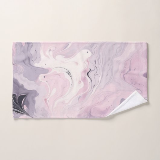 PASTEL PINK MARBLE SWIRL BADEZIMMER TOWEL SET (Handtuch)