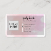 Pastel Pink & Mauve Gradient Modern Business card Visitenkarte (Vorderseite)