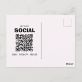 Pastel Pink Minimalistisches Budget Geschäft Danke Postkarte (Rückseite)