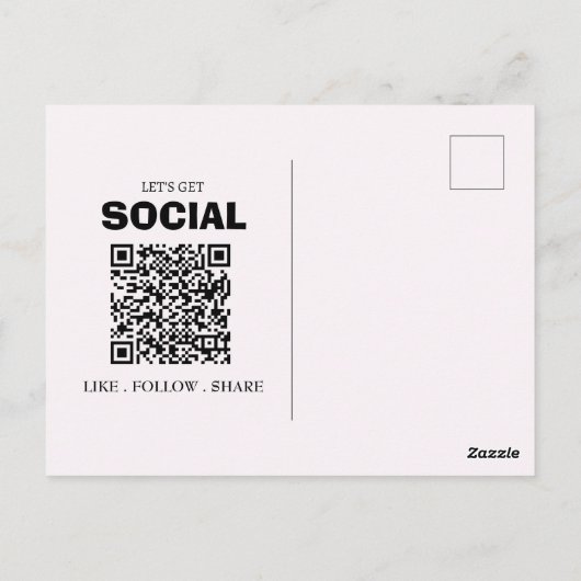 Pastel Pink Minimalistisches Budget Geschäft Danke Postkarte (Rückseite)