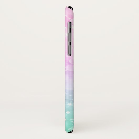 Pastel Pink & Mint Bokeh Glitzer Case-Mate iPhone Hülle (Hinten/Links)
