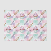 Pastel Pink & Mint Cupcake Baking Pattern