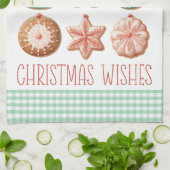 Pastel Pink Mint Grünes Lebkuchen Zucker Cookies Geschirrtuch (Gefaltet)