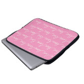 PASTEL PINK MIT SCRIPT FÜR WEISSE LIEBE LAPTOPSCHUTZHÜLLE (Vorne Knopf)