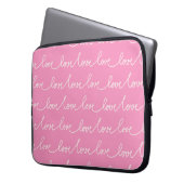 PASTEL PINK MIT SCRIPT FÜR WEISSE LIEBE LAPTOPSCHUTZHÜLLE (Vorderseite Links)