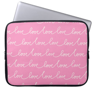 PASTEL PINK MIT SCRIPT FÜR WEISSE LIEBE LAPTOPSCHUTZHÜLLE