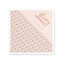 Pastel Pink Modernes Weihnachtsmuster