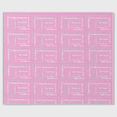 Pastel pink multilingual Santa delicate holiday Geschenkpapier (Flach)