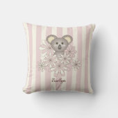 Pastel Pink Niedlich Baby Koala Bear Kinderzimmer Kissen (Vorderseite)