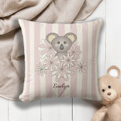 Pastel Pink Niedlich Baby Koala Bear Kinderzimmer Kissen