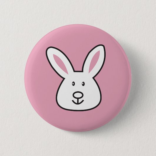 Pastel Pink Niedlich Ostersonnige Illustration Button (Vorderseite)