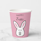 Pastel Pink Niedlich Ostersonnige Illustration Pappbecher (Vorderseite)