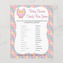 Pastel Pink Niedlich Owl Baby Dusche Thema | Spiel