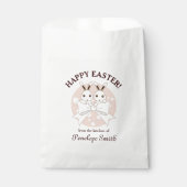 Pastel Pink Niedlich Twin Bunny Happy Oster Lecker Geschenktütchen (Vorderseite)
