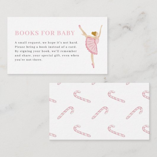 Pastel Pink Nutcracker Books for Baby Card Begleitkarte (Vorne/Hinten)