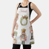 Pastel Pink Nutcracker Custom Christmas Apron Schürze (InSitu)