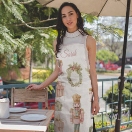 Pastel Pink Nutcracker Custom Christmas Apron Schürze