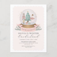 Pastel Pink Nutcracker zum ersten Geburtstag einla