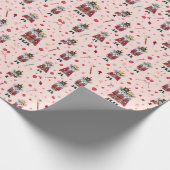 Pastel Pink Nutcracker's Mouse King Geschenkpapier (Ecke)