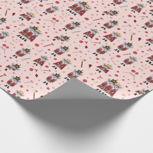 Pastel Pink Nutcracker's Mouse King Geschenkpapier (Ecke)
