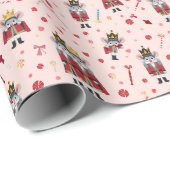 Pastel Pink Nutcracker's Mouse King Geschenkpapier (Rolleneckpunkt)