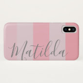 Pastel Pink Ombre Personalisierter Name Case-Mate iPhone Hülle (Rückseite (Horizontal))